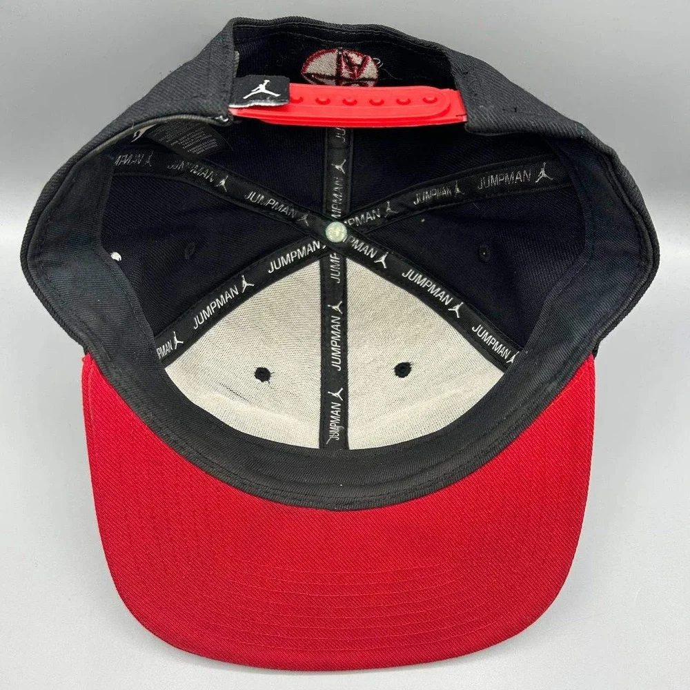 Air Jordan Hat Men Black Red Embroidered Jumpman Spike 40 Snap Back Cap‎